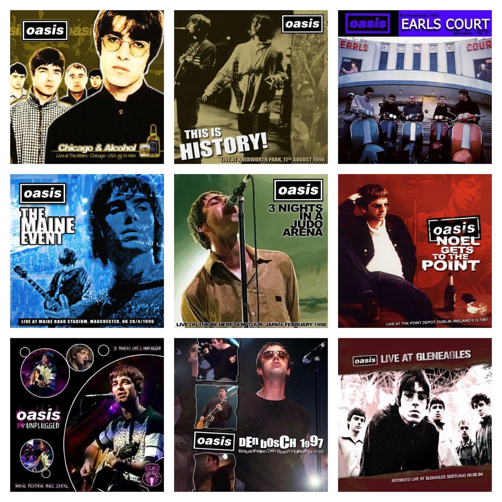 The Best Oasis Bootlegs 1994 To 1999 Latest Oasis, Liam And Noel