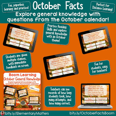 October Resources: Here are several resources, including a few freebies to help your students learn with seasonal fun! (Fire Safety week, football, and Columbus Day!)