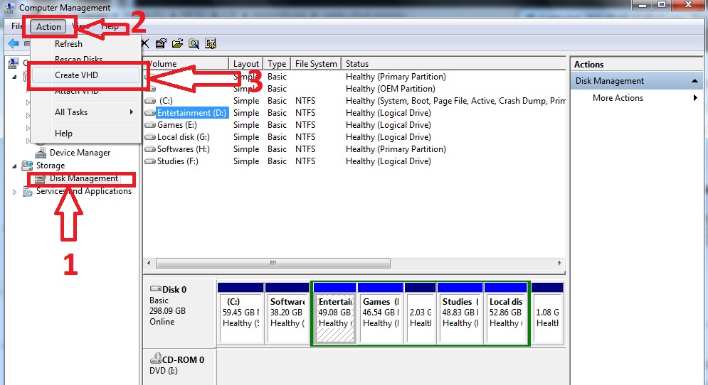 CREATING A VIRTUAL HARD DRIVE IN WINDOWS