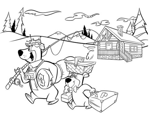 Free Coloring Pages Yogi Bear And Boo Boo Coloring Pages