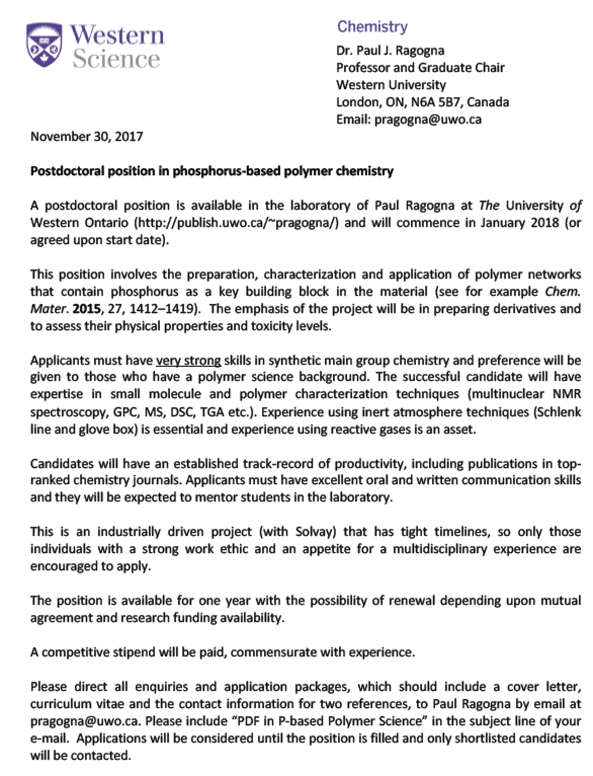 cover letter for postdoc position