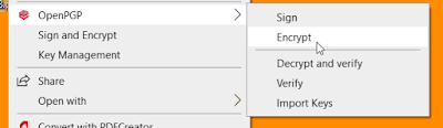 Screen image showing Encryptomatic OpenPGP in use on Windows 10 desktop.