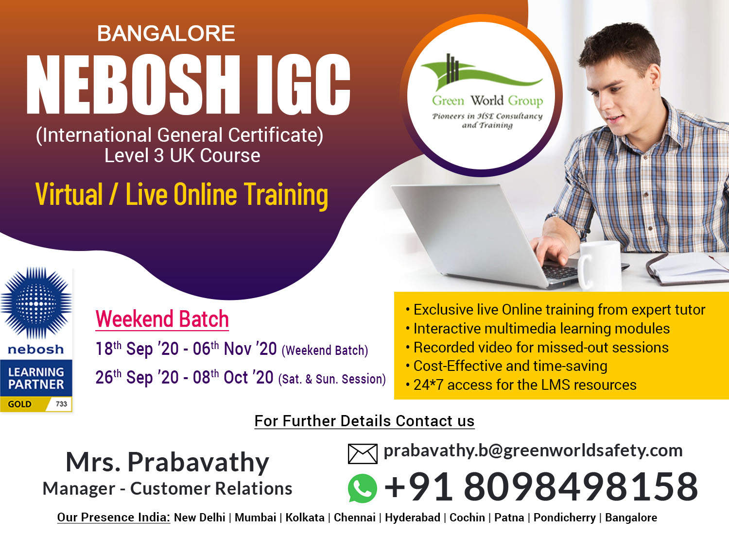 Why do you choose Online NEBOSH Training in Bangalore? Nebosh and Safety Certification Program