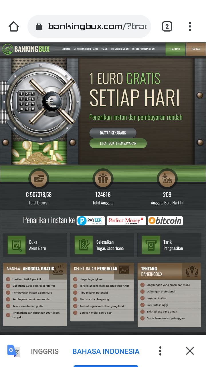 Situs web penghasil uang Dari internet dengan cepat