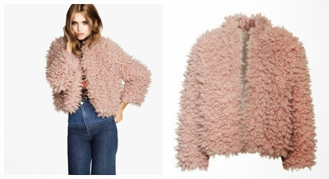 My Fashion Self: H&M Dusty Pink Fur Jacket