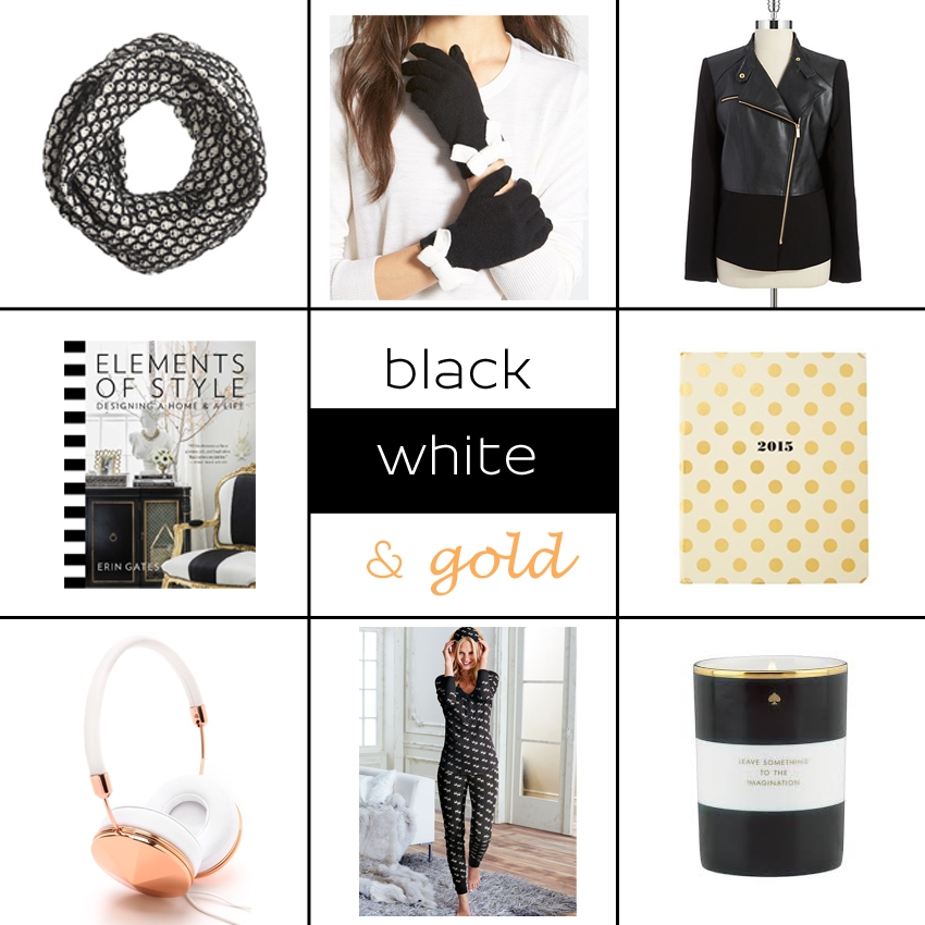 Tiffany Leigh Interior Design Holiday Gift Guide Black White and Gold