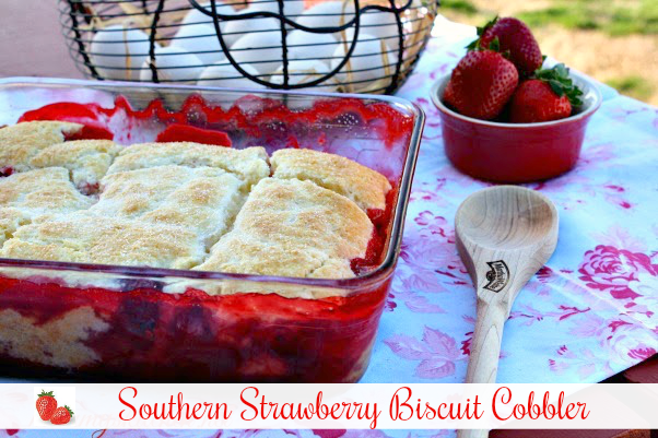 Strawberry Biscuit Cobbler