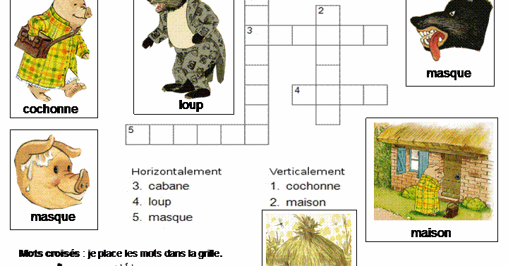 Auteur Des Trois Petit Cochons Mots Croisés Maternelle: Les trois petites cochonnes, exploitation en lecture avec