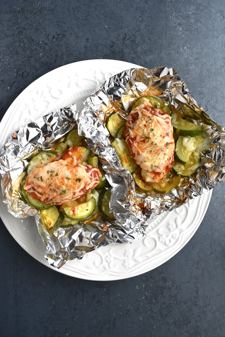 Grilled Chicken Parmesan Foil Packets