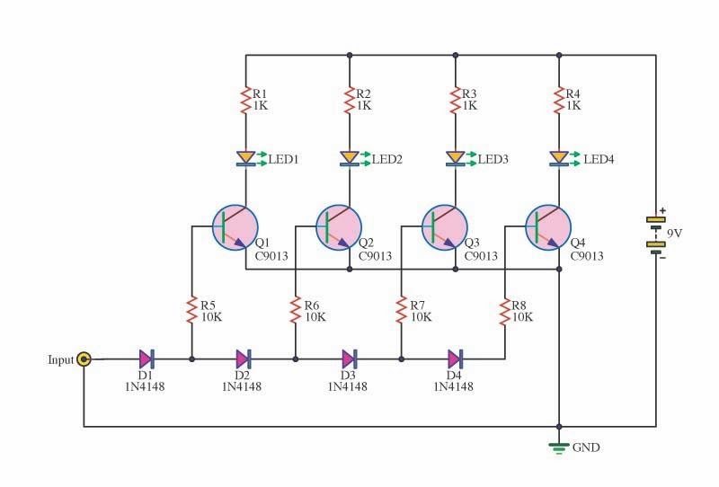 Audio LED utilisant des transistors