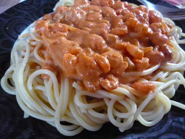 Tink: Spaghetti mit Krabben