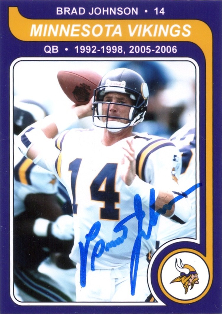 Minnesota Sports Autograph Project BRAD JOHNSON