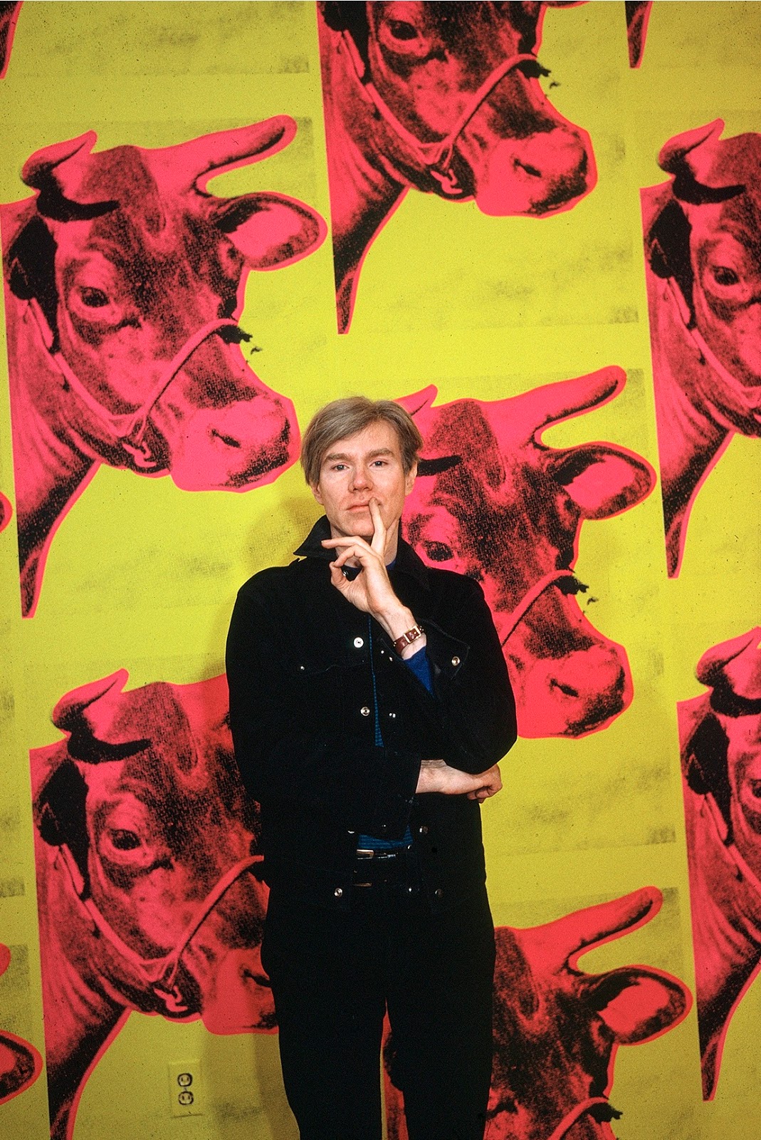 Slavenka Obi Andy Warhol In Front Of The Cow Wallpaper