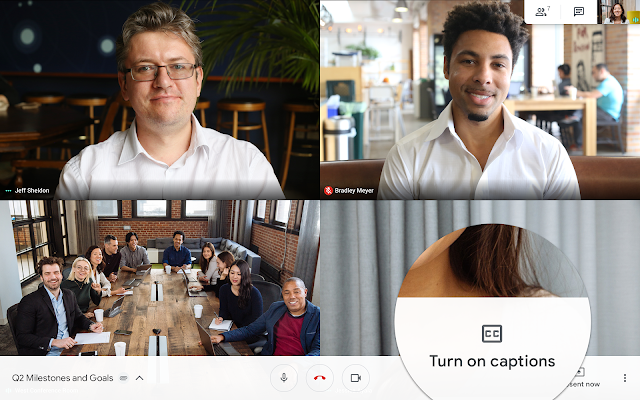 Google Meet captions