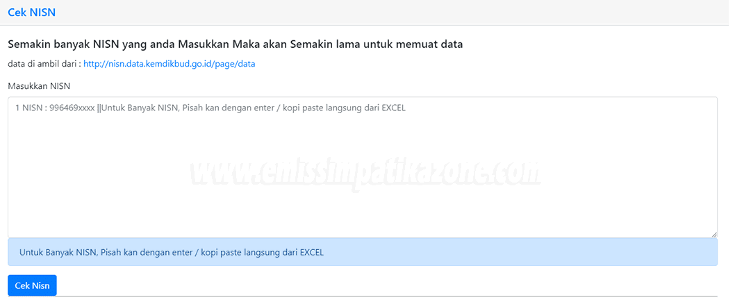 Data. go. nisn. id/page/data kemdikbud. Cara Mencari
