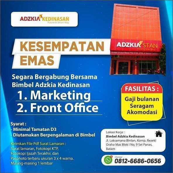 Marketing - Lowongan Kerja Batam Terbaru 2021