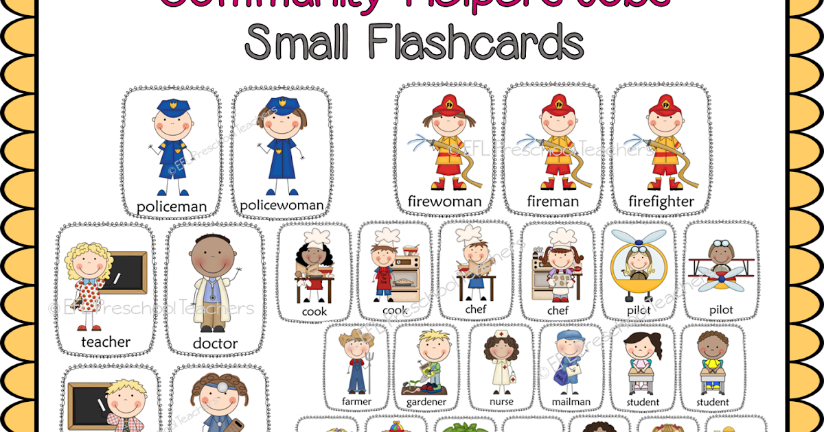 ESL/EFL Preschool Teachers: Community Helper Unit for Preschool ESL