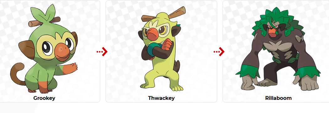 Grookey, Thwackey, and Rillaboom - Origin of Species