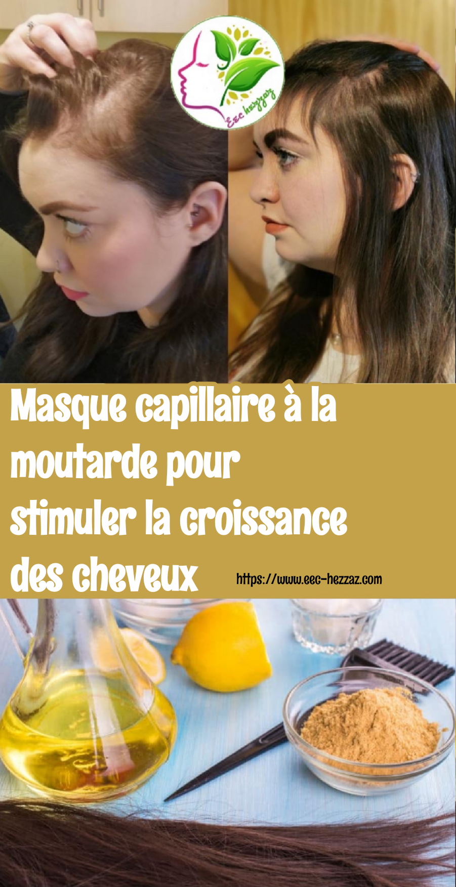 Masque capillaire à la moutarde pour stimuler la croissance des cheveux