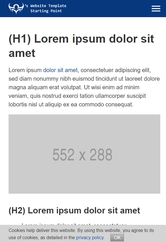 Starting Point 템플릿