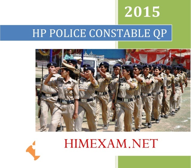 HP Police Constable Solved 2015 Question Paper PDF Download HimExam Net
