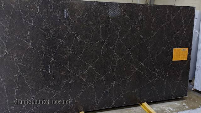 Calacatta Black Quartz Countertops Slabs