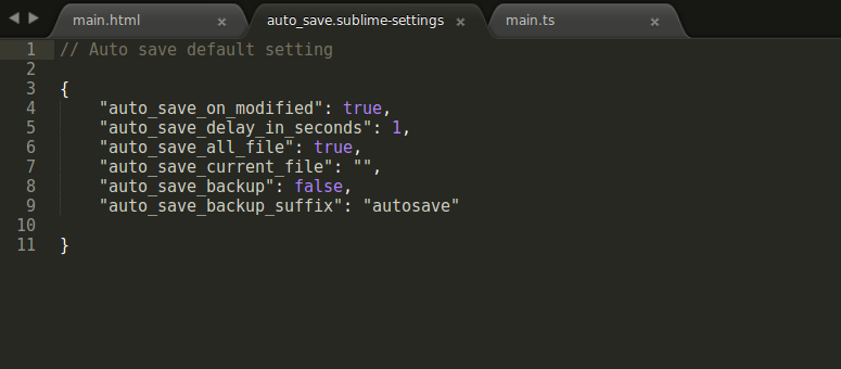 How to set auto save in Sublime text editor