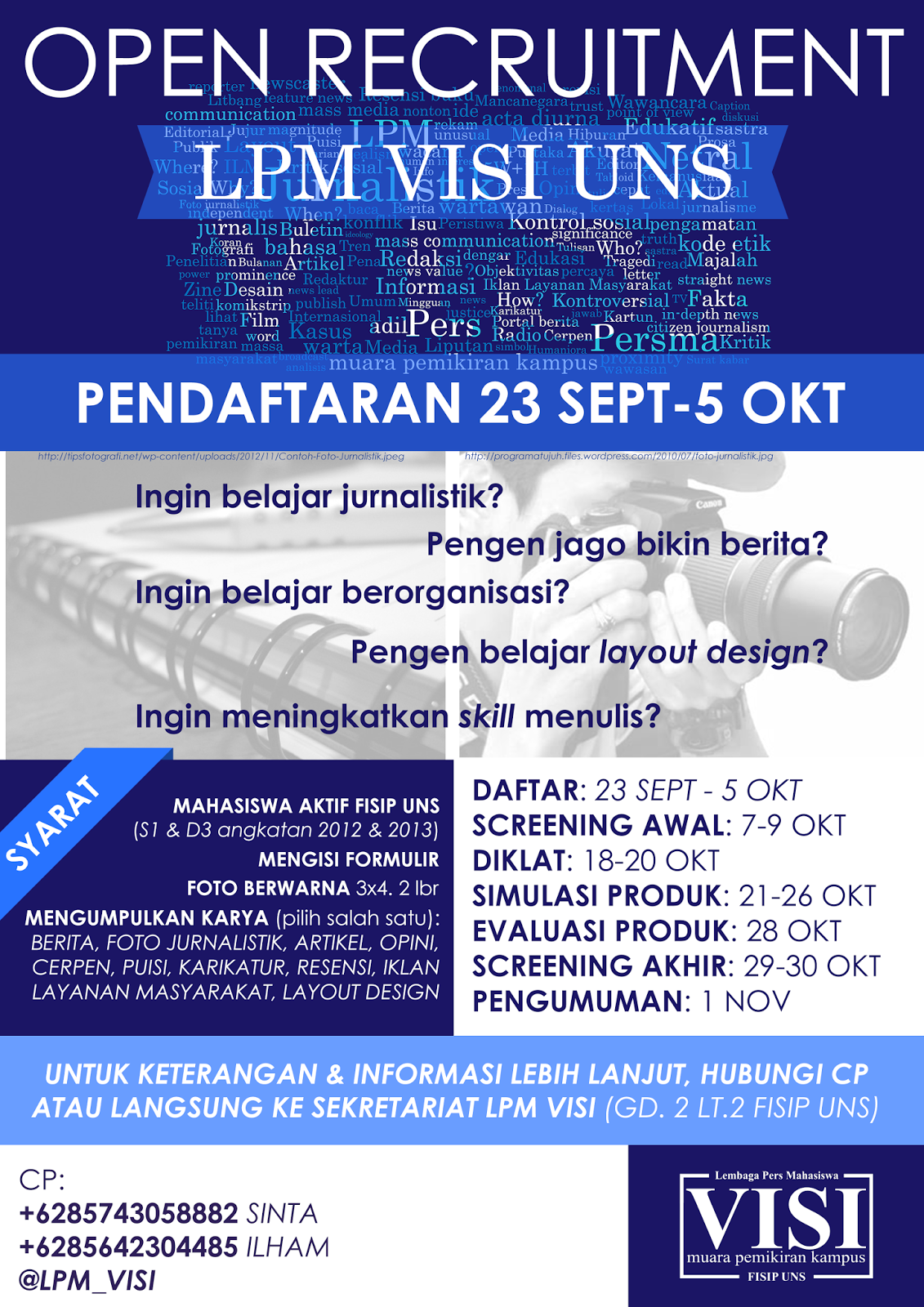 Open Recruitment Lpm Visi 2013 Lpm Visi Muara Pemikiran