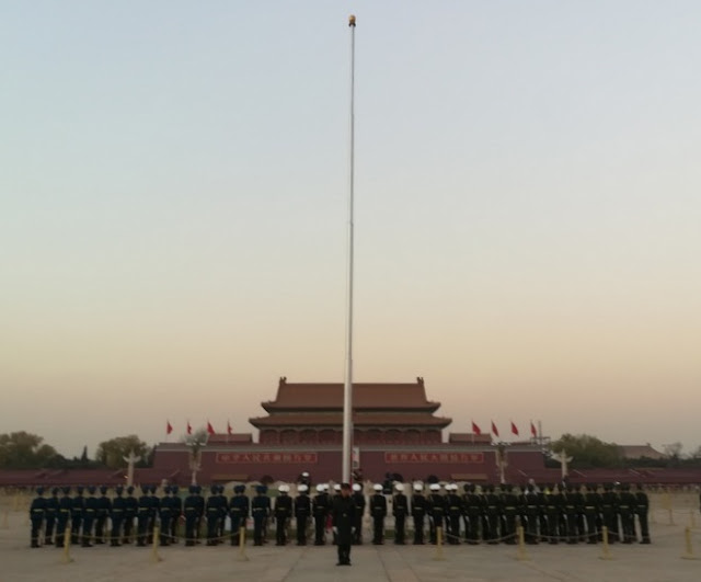 Tiananmen Square flag down ceremony eNidhi India Travel Blog