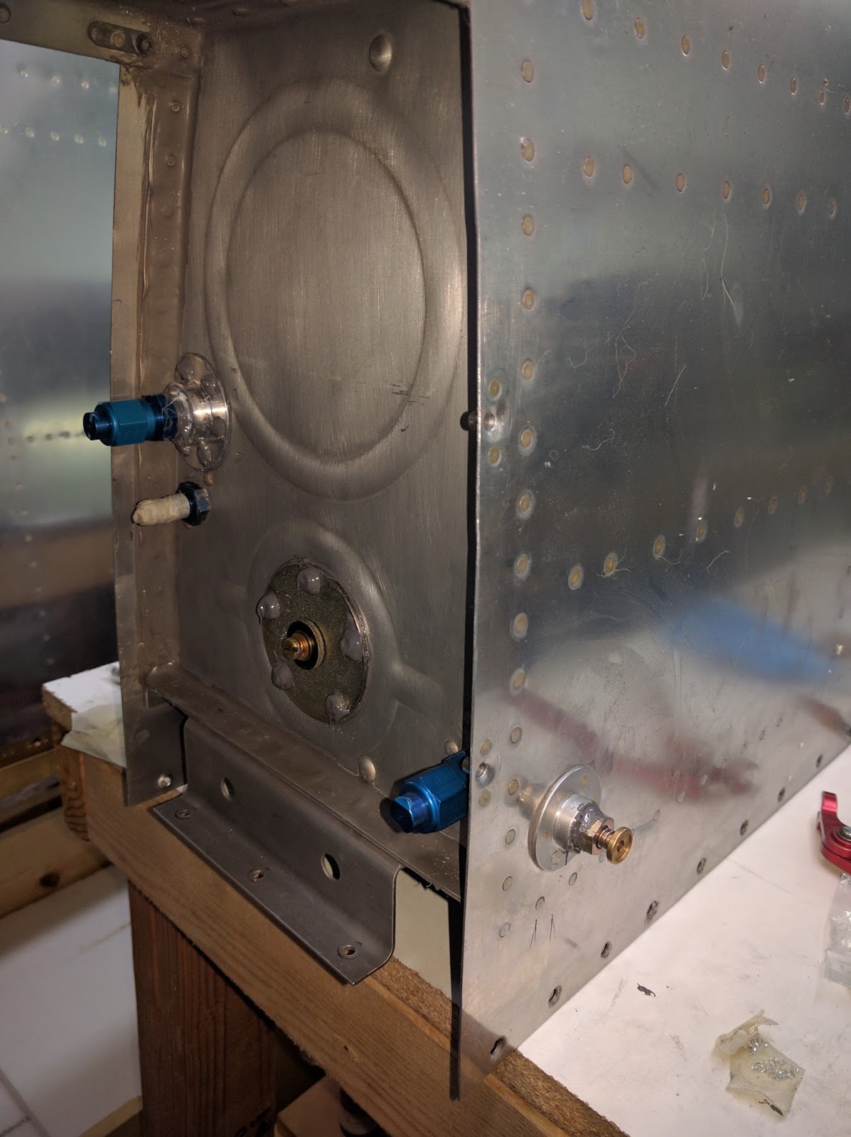 Damazio family's RV10 project Fuel tank assembly complete