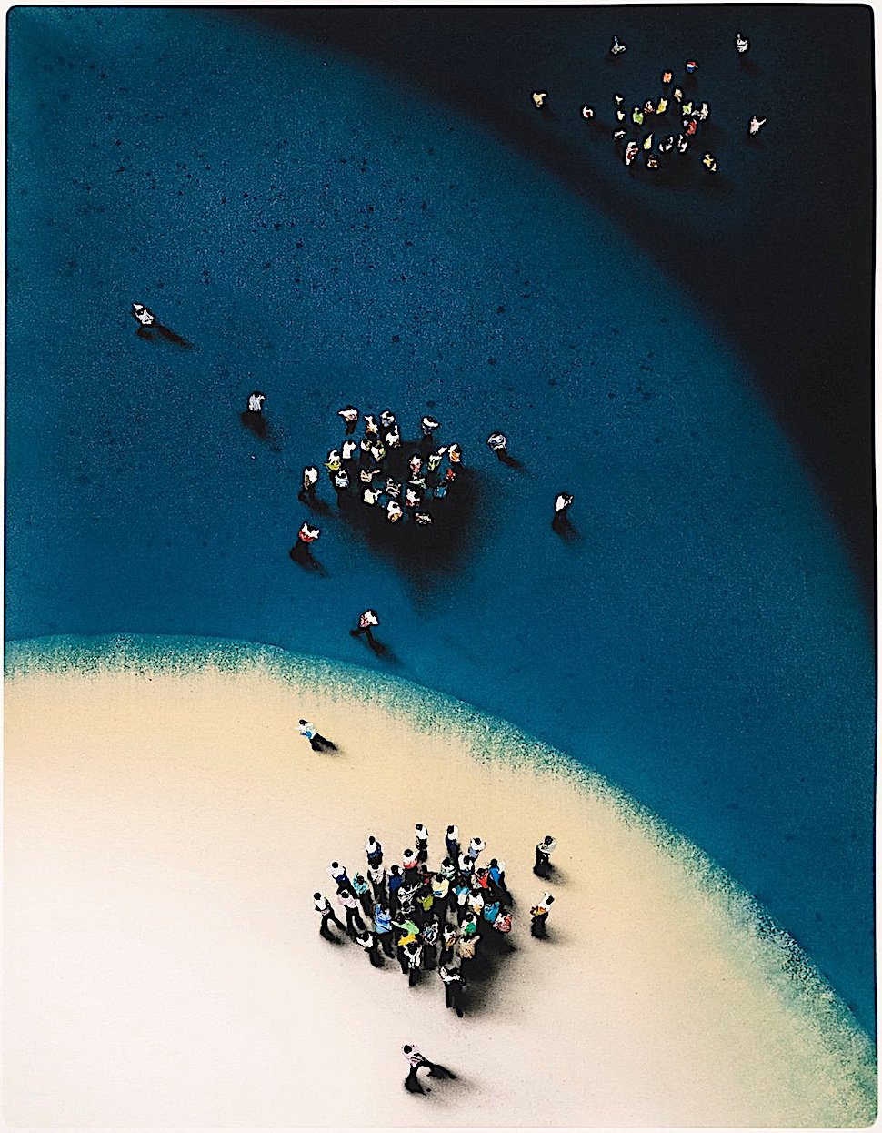 Juan Genovés art Juan Genovés art in blue