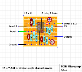 Guitar FX Layouts: MXR Microamp - compact layout