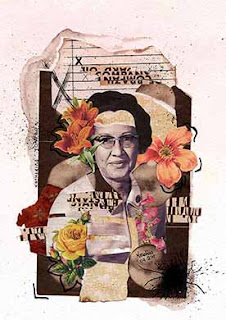 Colagem Katherine Johnson por Maria Rosa Colagem Katherine Johnson por Maria Rosa