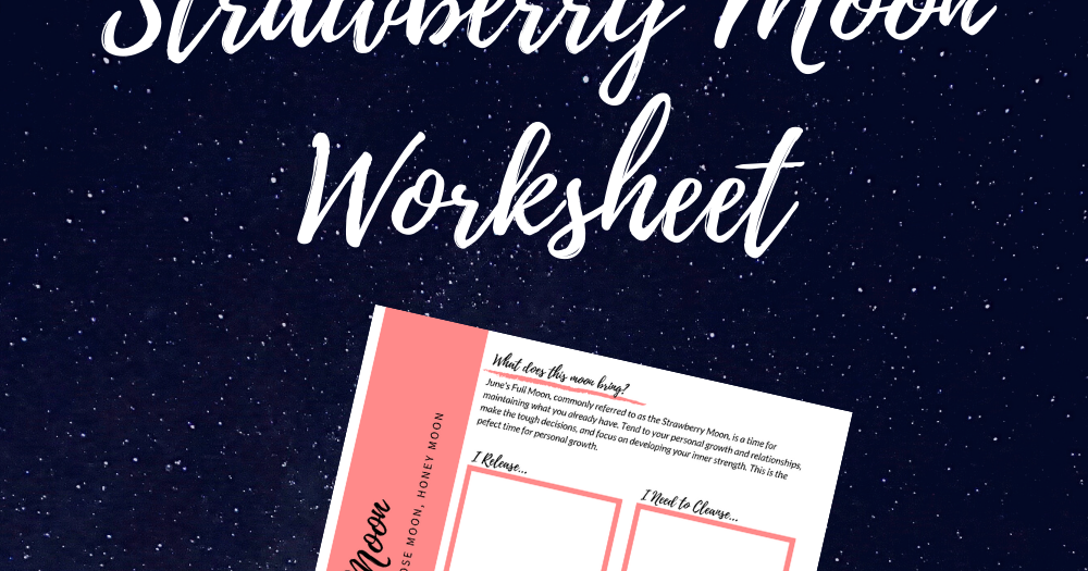 Flying the Hedge: June Strawberry Moon Worksheet