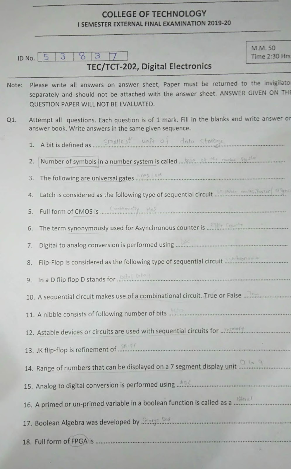 Digital Electronics Final