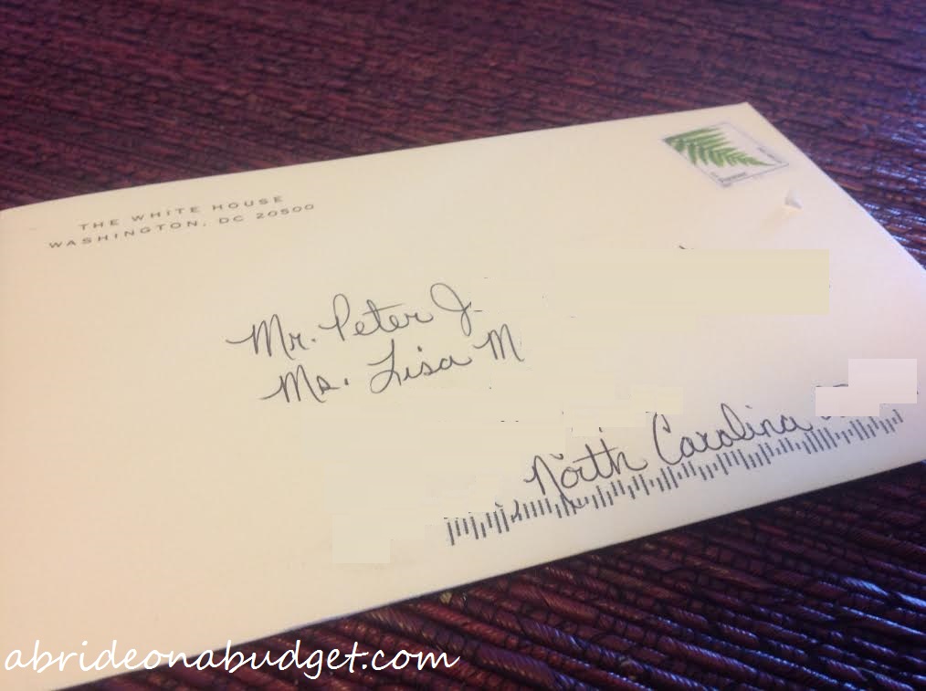 A Bride On A Budget: I Received An RSVP From The President (He isn't ...