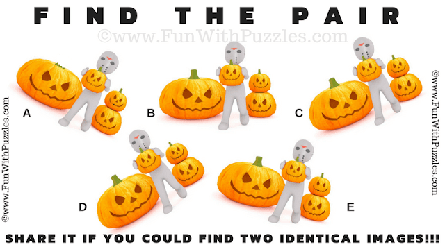 It is Picture Puzzle in which one has to find matching halloween pumpkins pair