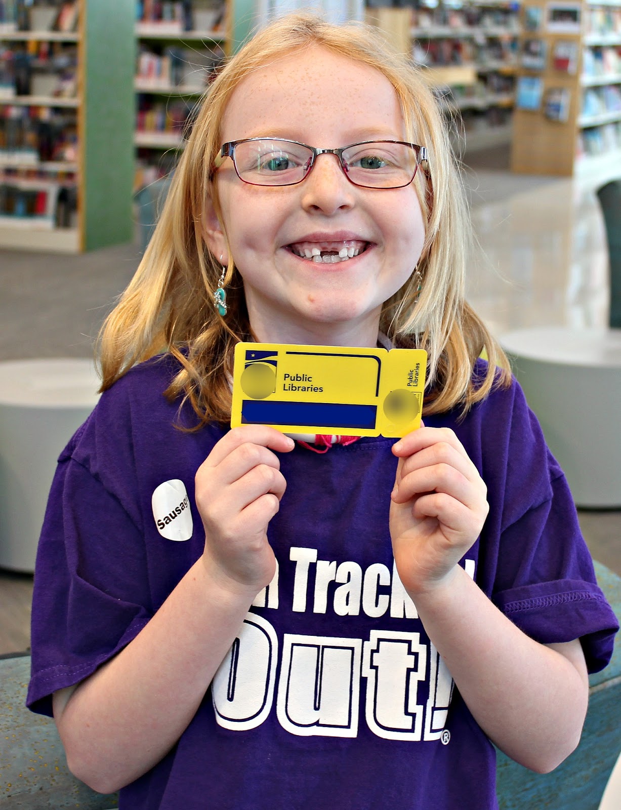 carolina on my mind Savannah's First Library Card!