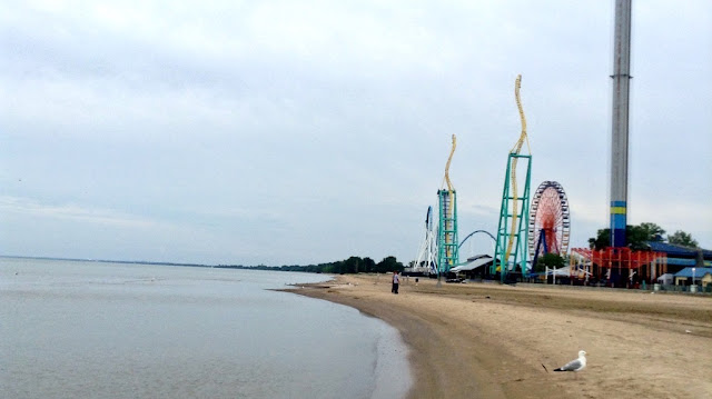 View from the water's edge @CedarPoint Hotel Breakers #bloggingatCP