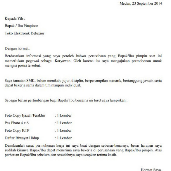 Contoh Surat Lamaran Kerja Toko Roti Contoh Surat Contoh Surat Lamaran Kerja Toko Roti Contoh Surat
