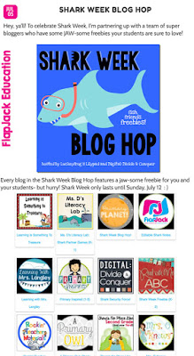 Shark Week Blog Hop in Flapjack Education