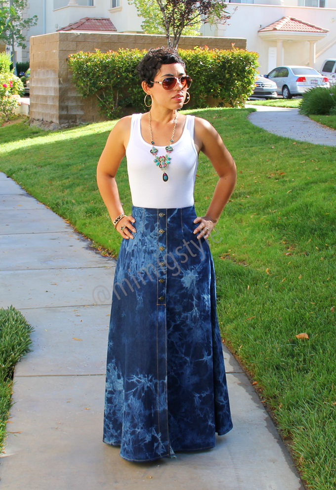 Casual Monday: #DIY Tie Dye Maxi Skirt + Tank |Fashion, Lifestyle, and DIY