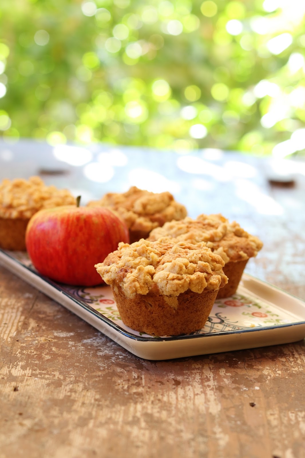 Gourmandises végétariennes: Apfel-Muffins mit Knusperstreuseln