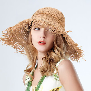 Women's Hand-woven Breathable Foldable Sunshade Hat Fisherman Beach Hat 3