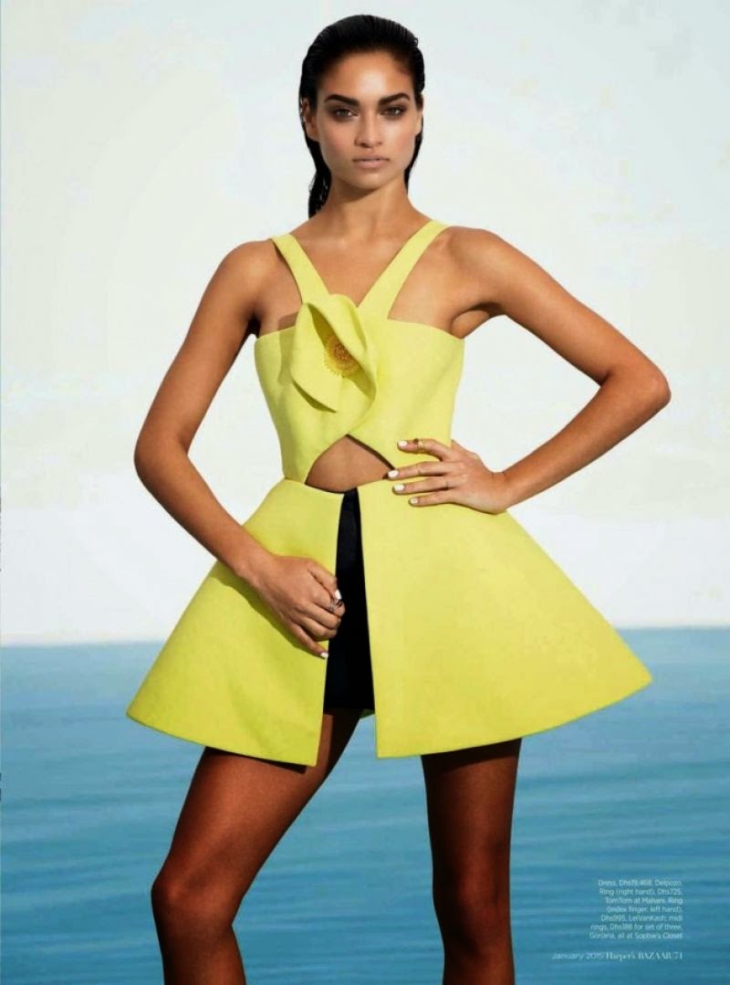 Shanina Shaik Photoshoot for Harper’s Bazaar Magazine Arabia January