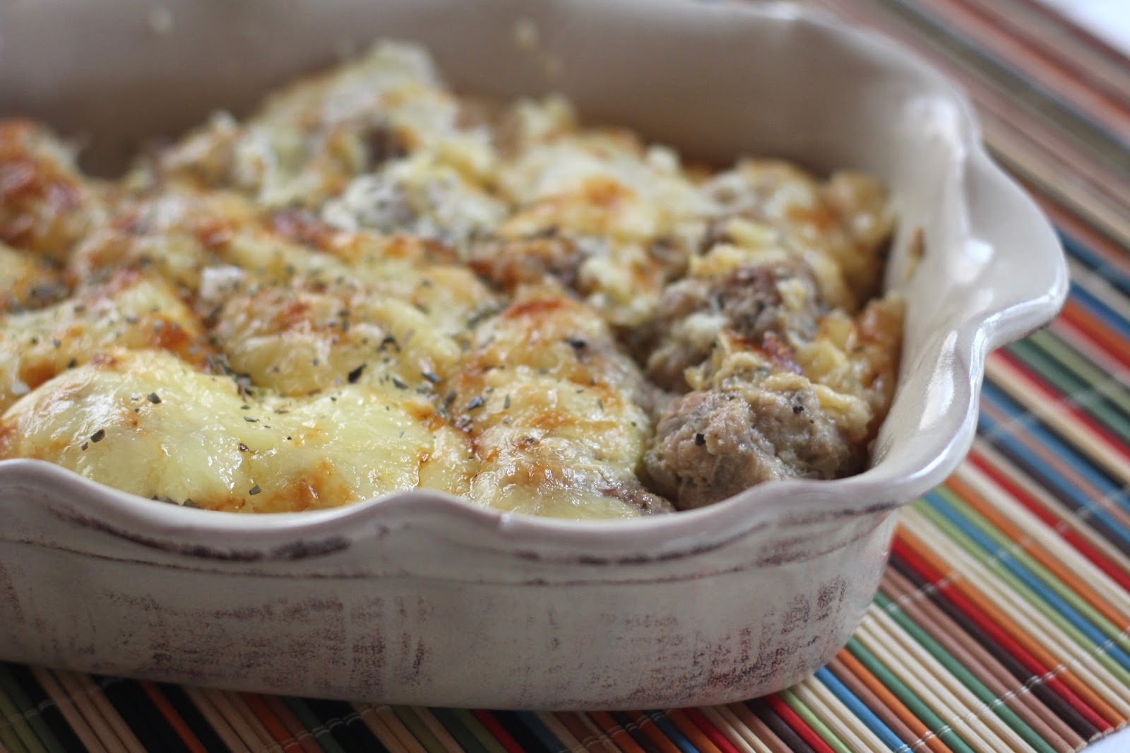 Turkey Meatballs in Yogurt Sauce Smothered in Melted Gruyere Diary of