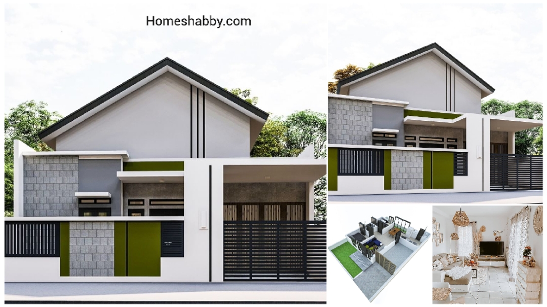 Desain Dan Denah Rumah Ukuran 9 X 12 5 M Konsep Minimalis Modern Dengan Halaman Yang Cukup Luas Homeshabby Com Design Home Plans Home Decorating And Interior Design