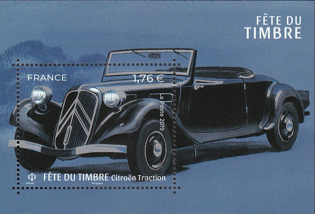 France - 2019 Stamp Day  Citroen Traction Car Minisheet