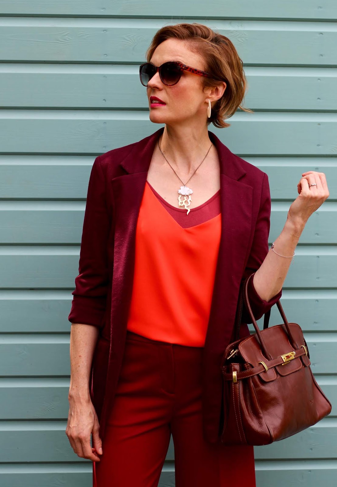 Red and maroon outfit Clearance