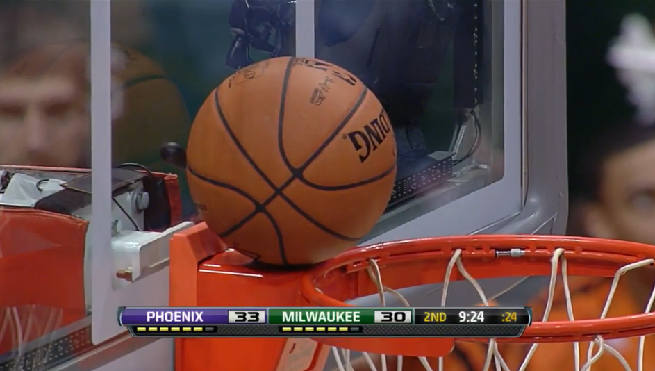 The Basketball Machine Jermaine O'neal got a basketball to stop on the